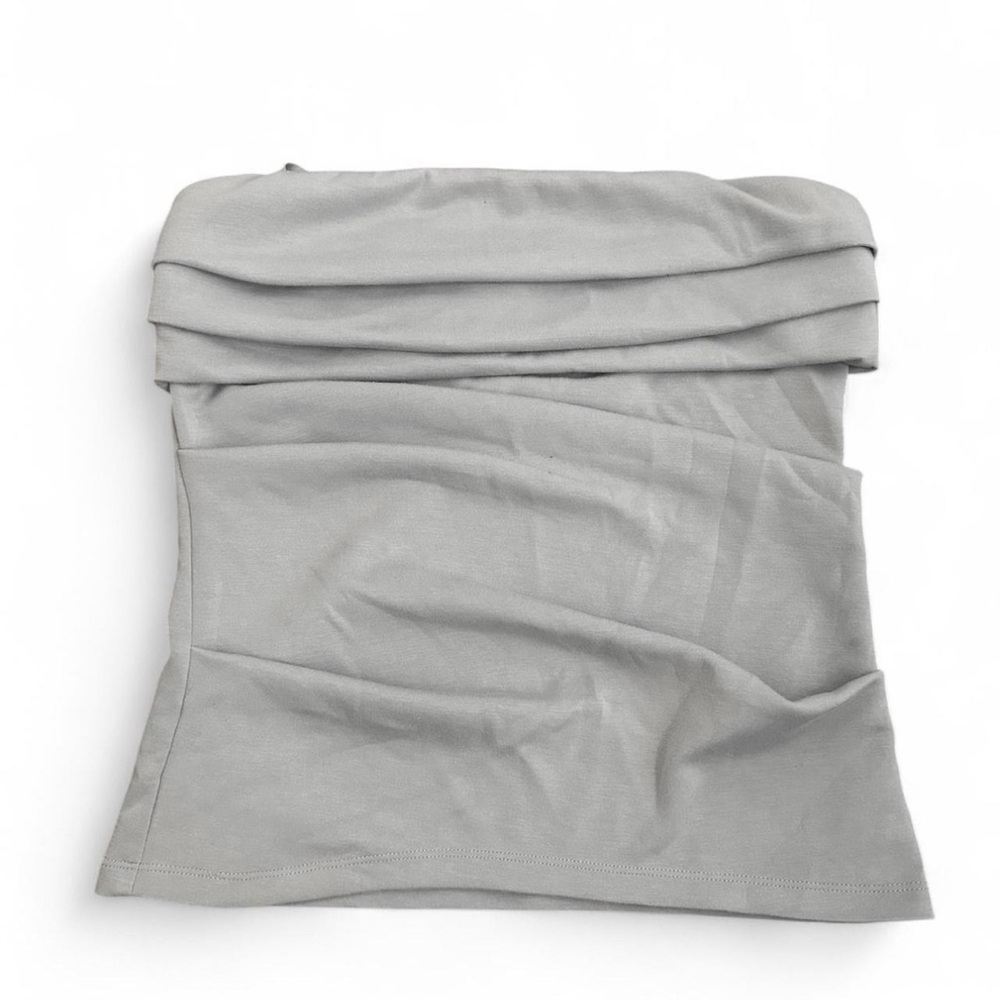 Gray Strapless Top